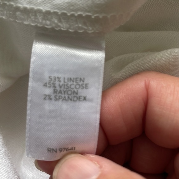 J. Jill Women’s Linen Stretch Crop Ankle Pants White S - Picture 7 of 8